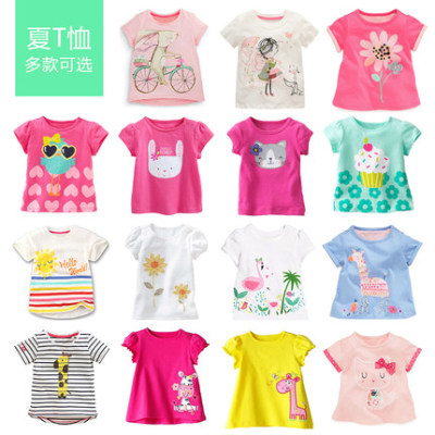2019新款夏装女童纯棉短袖t恤3岁5中小童宝宝婴儿半袖上衣童装潮