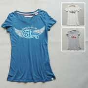 天使的翅膀 欧美风工业范 纯棉女生短袖T恤有大码 3色