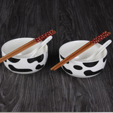 陶瓷2碗2勺2筷子餐具套装套装