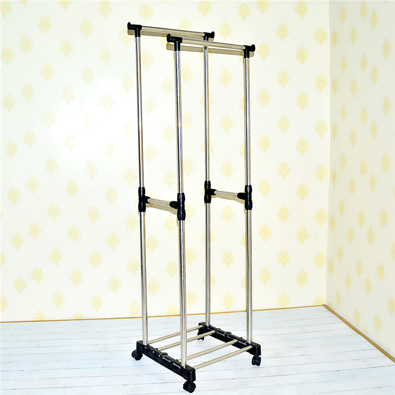 Yu Xuan Court Clothes hanger Stainless steel to ground Short Double pole Indoor and outdoor balcony move baby Telescoping simple and easyin the Storage consolidation , Wash clothing/Sun/Care Products , Landmark/Lift drying racks category - from Buy2taobao.com to provide professional Taobao agent buy service