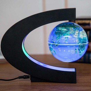 磁悬浮地球仪自转发光欧式办公室桌面，客厅摆件创意商务