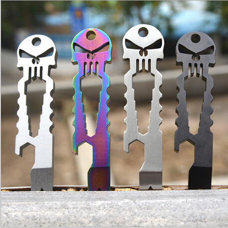 不鏽鋼 EDC 隨身口袋多功能工具 骷髅 鑰匙扣棍 開瓶器扳手撬棍在類目 戶外/登山/野營/旅行用品, 刀具/多用工具, 多功能組合工具中 - 來自Buy2taobao.com提供專業的淘寶代購服務