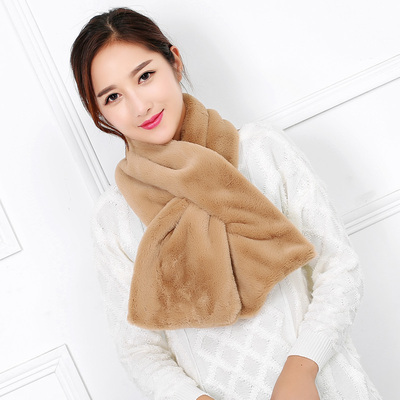韩版秋冬季围巾女士加厚披肩皮草毛领子韩国学生保暖毛绒围脖套头