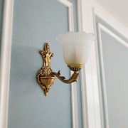 新可洛 欧式全铜壁灯美式过道玄关灯阳台走廊户外卧室灯床头灯促