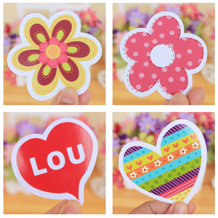 Cartoon love Flower shape heart-shaped Small cards Greeting card Wishing cards Draw card Tagin the Festive supplies/Gift , Greeting Cards/Card category - from Buy2taobao.com to provide professional Taobao agent buy service