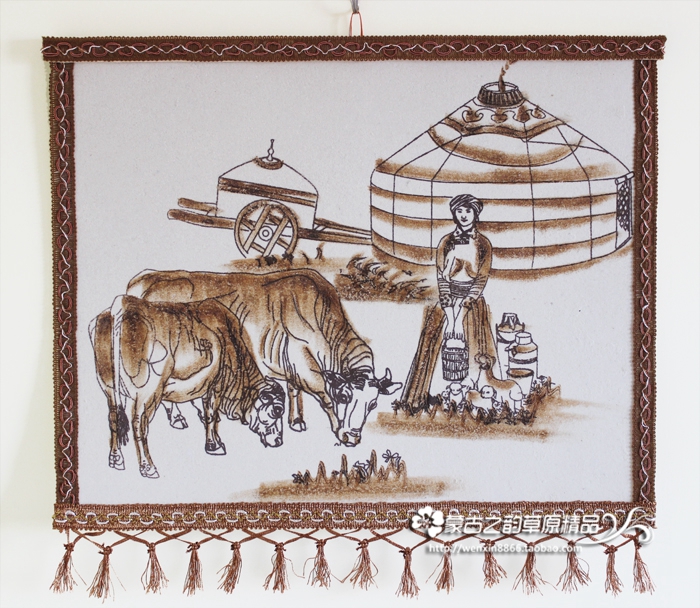 蒙古毡画 草原之家 内蒙古工艺品 少数民族特色挂画 蒙古包装饰画|msdalam kategori Ciri-ciri kraftangan, Minoriti mempunyai kraf, Mongolia ciri-ciri, 蒙古皮 lukisan - dari Buy2taobao.com untuk memberikan perkhidmatan ejen Taobao profesional membeli