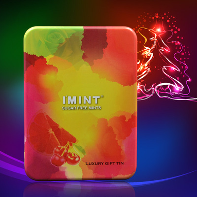 标题优化:IMINT艾美无糖薄荷糖三种口味润喉糖幻彩礼盒装办公室糖果零食品