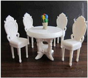 室内模型 桌子椅子桌椅ABS室内模型圆桌1 20/1 25/30欧式餐桌餐椅