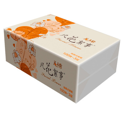 【天猫超市】花弄影抽纸凡花絮事100抽3层抽取式面纸餐巾面纸