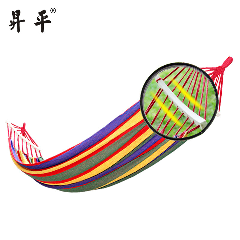 单人双人加厚帆布吊床户外野营宿舍室内寝室秋千吊床送绑绳收纳袋