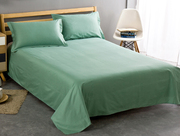 2024全棉四季款灰绿色床单纯色素色简约款纯棉亲肤绿色床单