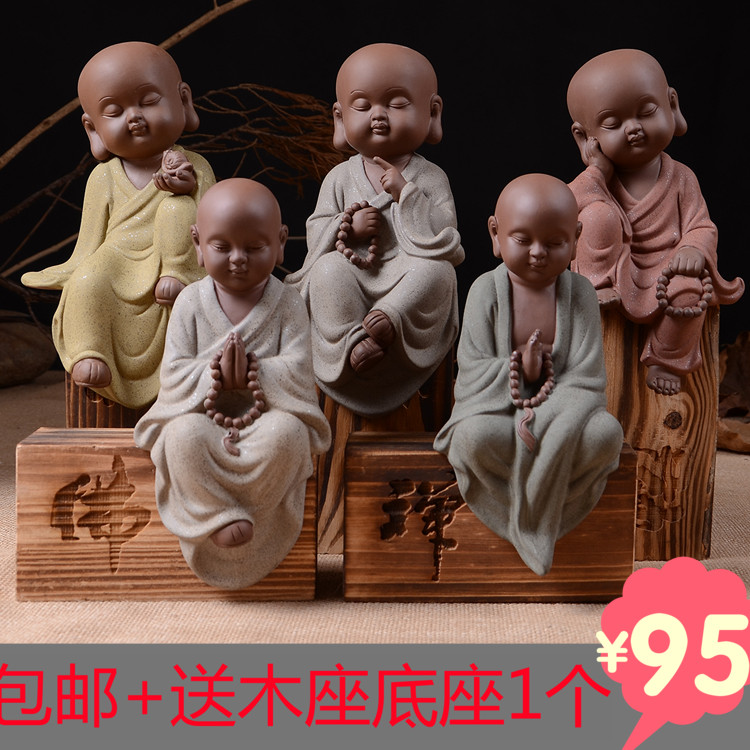 Chanting Monk Large Tea darling Boutique Decoration Ceramic Specials Home Decoration Colored sand ceramicsin the Home accessories , Decoration category - from Buy2taobao.com to provide professional Taobao agent buy service