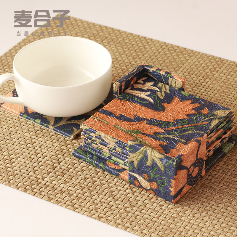 麦合子 革质杯垫 皮革餐垫碗垫盘垫隔热垫 创意欧式家用时尚|msdalam kategori bekalan perayaan/hadiah, produk budaya dan kreatif, coaster budaya dan kreatif/placemats - dari Buy2taobao.com untuk memberikan perkhidmatan ejen Taobao profesional membeli