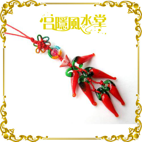 特价 开光琉璃辣椒手机挂件 生意红火 夫妻恩爱 6个小辣椒