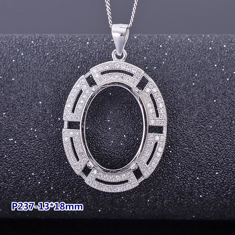 New products 925 Sterling Silver Pendant Pendant Female models Oval 13*18 Necklace Set gemstonein the Accessories/Fashion Jewelry, Pendant/Pendant category - from Buy2taobao.com to provide professional Taobao agent buy service