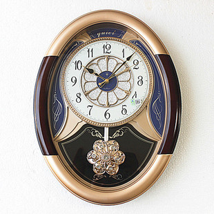 北极星石英钟水晶挂钟客厅大号，20寸摆钟创意时尚装饰居家宜家时钟