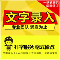 文字转换-转换word论文排版录音整理设计打字