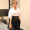 2017夏季韩版OL气质V领灯笼袖收腰修身不规则职业上衣女衬衫