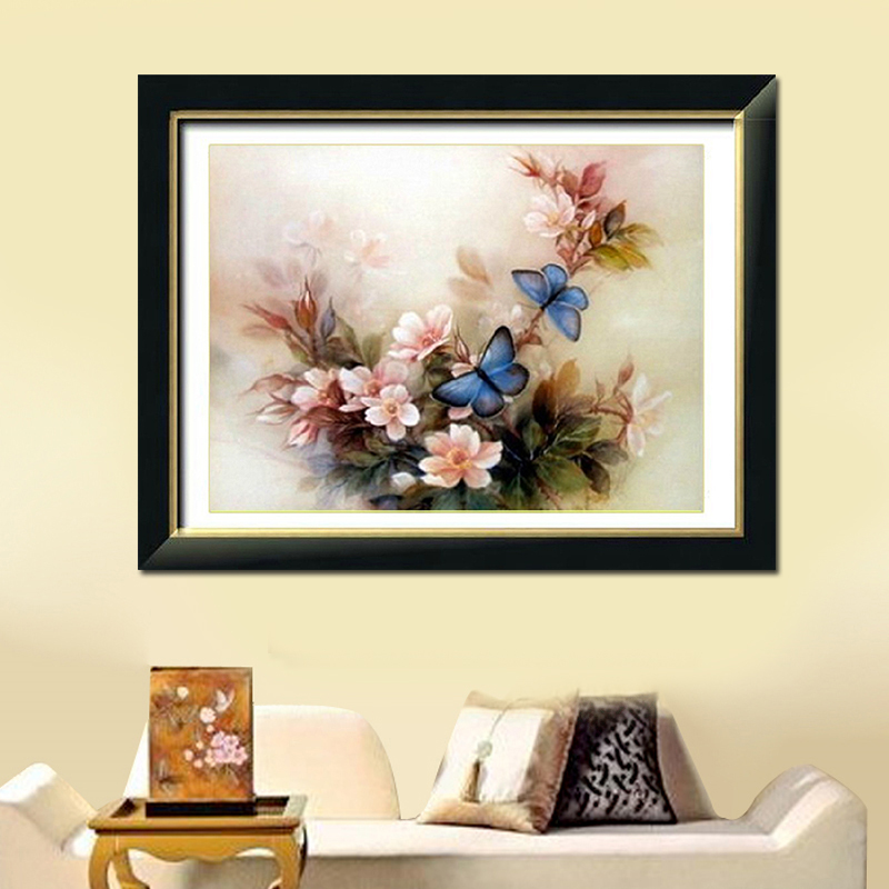 Cross stitch blue butterfly bedroom Slightly flowers and plants series accurate printing a living room Restaurant Aesthetic Flower Clearancein the Home Fabric , Stitch & Tools Accessories , Cross Stitch Kit category - from Buy2taobao.com to provide professional Taobao agent buy service