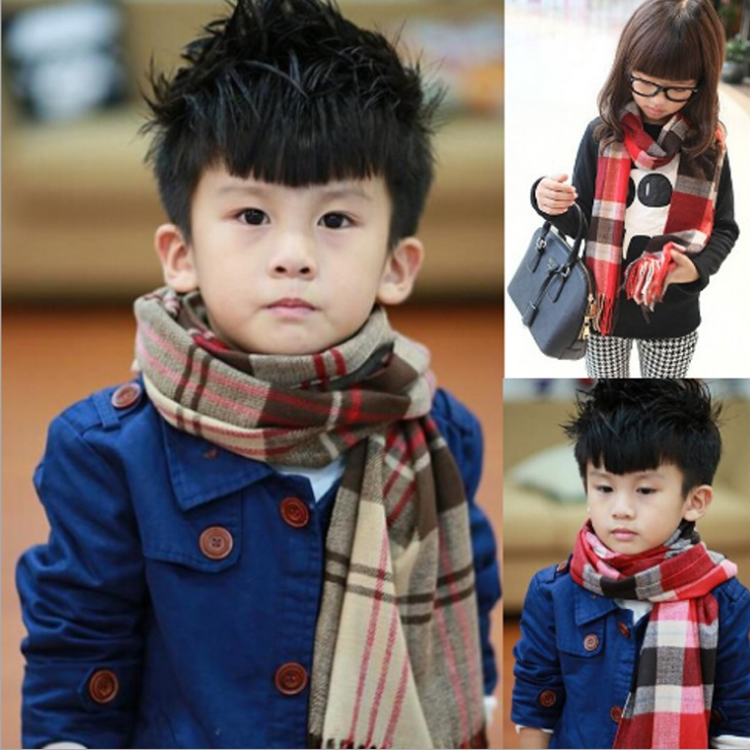 children lattice scarf winter Boy girl Cashmere lattice scarf baby Versatile keep warm scarf Collarin the Children/Baby/Family fitted , Hat/Muffler/Masks/Gloves/Earmuffs/Booties , Muffler category - from Buy2taobao.com to provide professional Taobao agent buy service