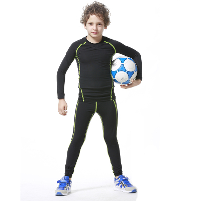 儿童少年款运动紧身衣套装 高弹速干跑步健身
