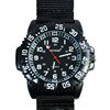 户外腕表运动户外军迷手表多功能手表海豹表带温度计指南针 黑色