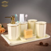 美瓷工坊美式陶瓷卫浴五件套装洗漱口杯具电动牙刷架浴室用品2091