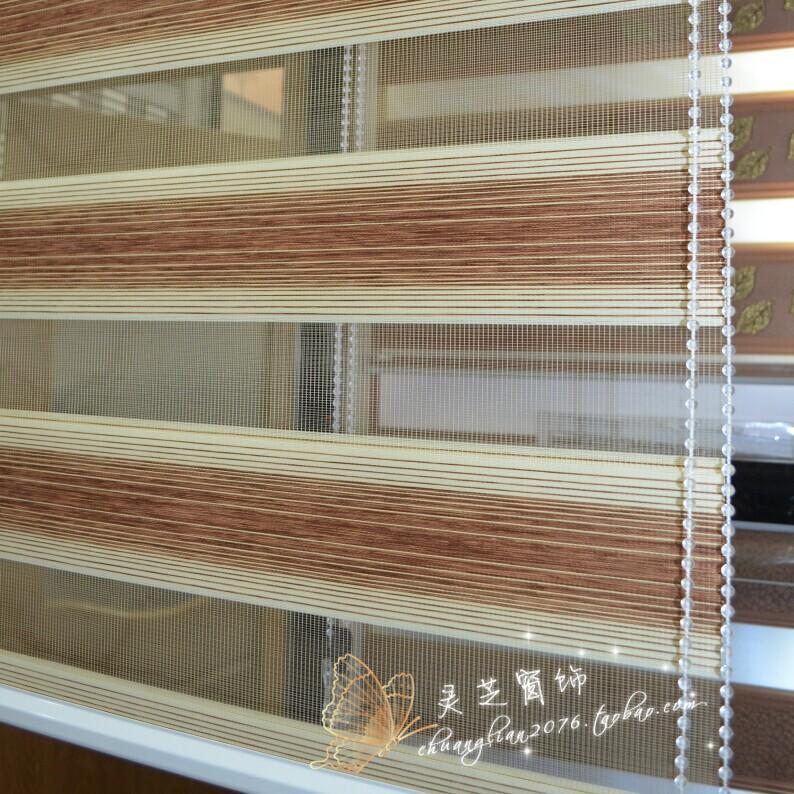 Soft gauze CM Louver Rolling curtain double-deck Office Lifting Study a living room TOILET Shadesin the Home Fabric , Curtains and curtain accessories , Rolling category - from Buy2taobao.com to provide professional Taobao agent buy service