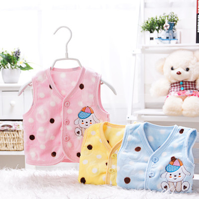婴儿马甲背心珊瑚绒春秋冬男女童宝宝纯棉新生儿保暖马夹坎肩包邮