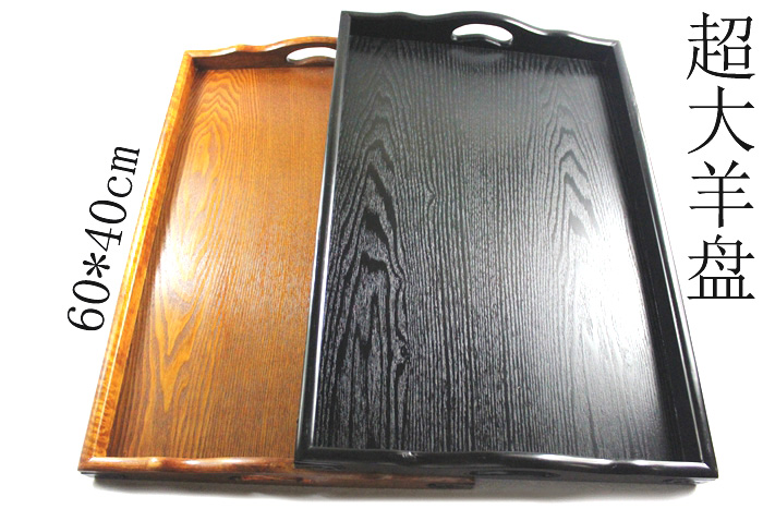 Wooden pallets rectangle Large Roasted Whole Lamb Hot Pot Hotel tableware woodiness plate black Retro originalityin the Tableware , Tableware , Plate category - from Buy2taobao.com to provide professional Taobao agent buy service