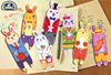DMC法国十字绣 卡通书签 可爱兔子系列书签 新手小件小副七选一