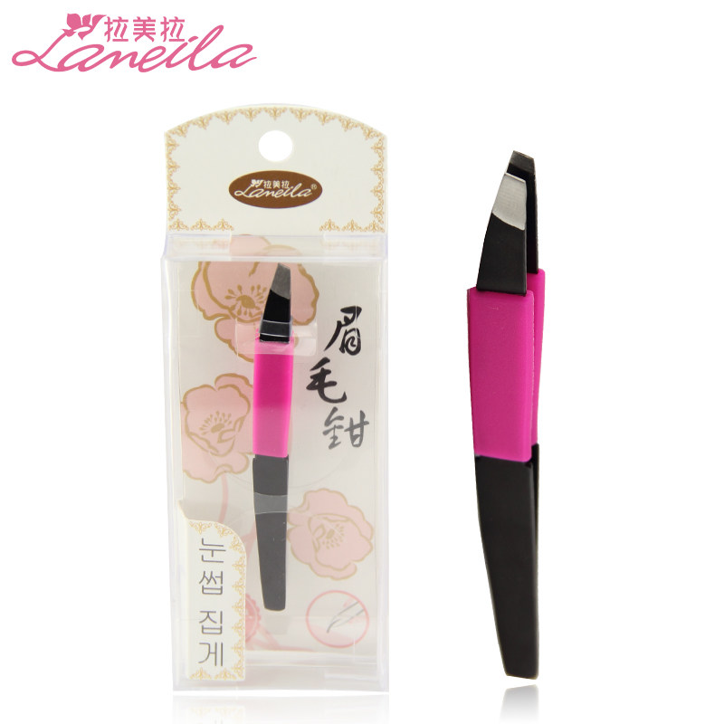 拉美拉 防滑眉毛钳修眉钳眉夹眉毛夹睫毛夹双眼皮夹美容工具