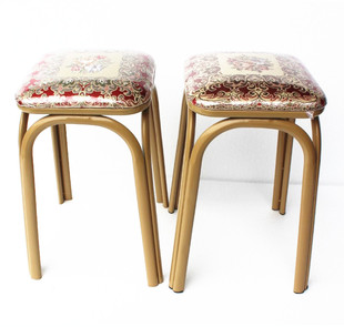 加厚家用时尚塑料套凳八孔圆凳，折叠方凳子(方凳子，)椅子塑料圆凳子时尚餐凳