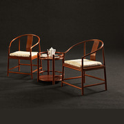百年印记实木椅子茶几组合现代中式椅子家具实木圈椅客厅家具