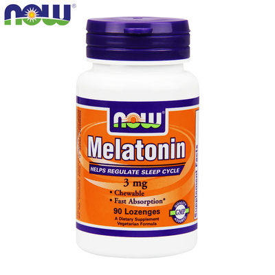 美国进口now foods诺奥褪黑素 帮助睡眠改善睡