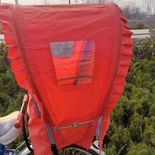 自行车儿童座椅椅棚电雨车座，c雨雨棚可折叠防风防晒防紫外线