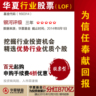 华夏行业精选股票型基金公司热销投资理财产品