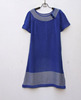 无细节图宝蓝色，韩版长款毛衣裙女款大码连衣裙160-170