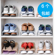 fasola日式塑料双层立体鞋架创意鞋子收纳架防滑鞋架上下层整理架