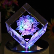 创意3D水晶玫瑰花送老师妈妈女朋友老婆同学浪漫生日会女神节礼物