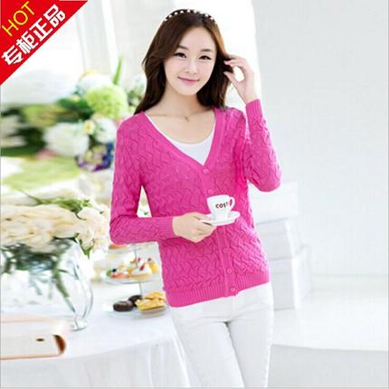 2014韩版新款秋装女装纯棉立体<em>织法镂空针织</em>