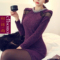 上下架计划:2015新款女装冬修身性感羊毛呢包臀连衣裙新款韩版时尚长袖打底衫