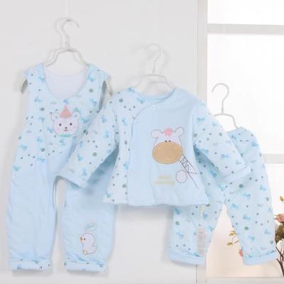 2015秋冬装0-1-2岁男宝宝衣服婴儿童棉衣套装