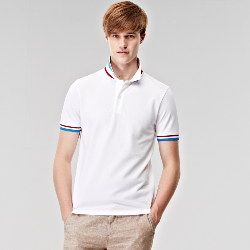 giordano mens polo shirts striped collar cotton british short