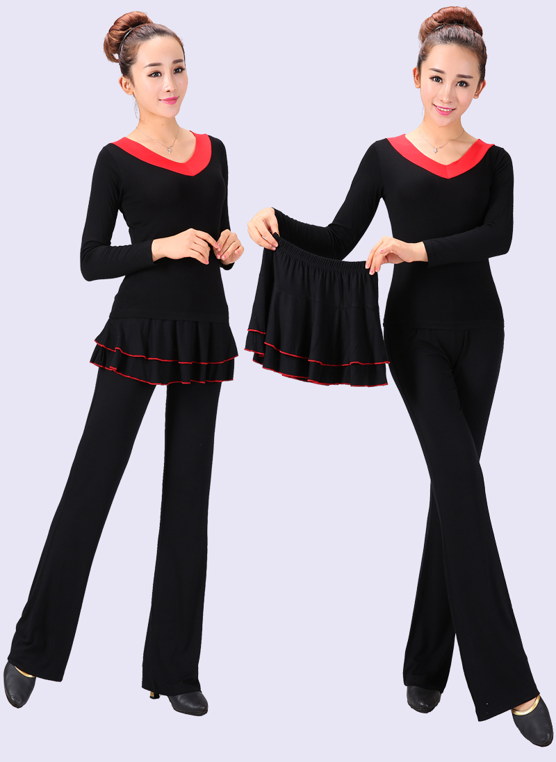 Spring and summer square dance New fashion Fission Culotte dance Culottes Latin Long pants trousers Three suitsin the Sports/Yoga/Fitness/Fans supplies , Dance/Aerobics/Gymnastics , Latin , Latin Dance Set category - from Buy2taobao.com to provide professional Taobao agent buy service