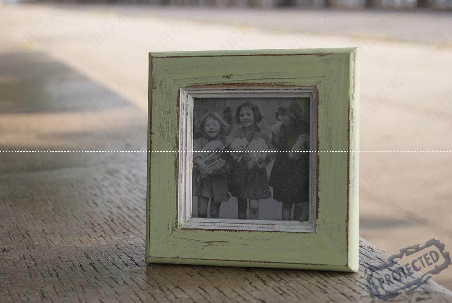French rural Boutique Countryside Do the old Style Sonja green solid wood Photo frame Photo Frame Framein the Home accessories , Frame/Frames category - from Buy2taobao.com to provide professional Taobao agent buy service