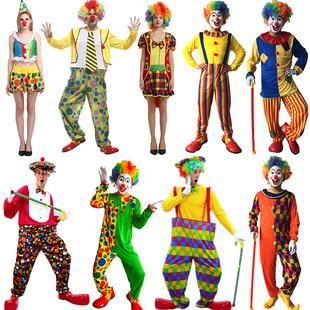 万圣节cosplay化装舞会表演服饰男女款成人小丑服装衣服装扮套装