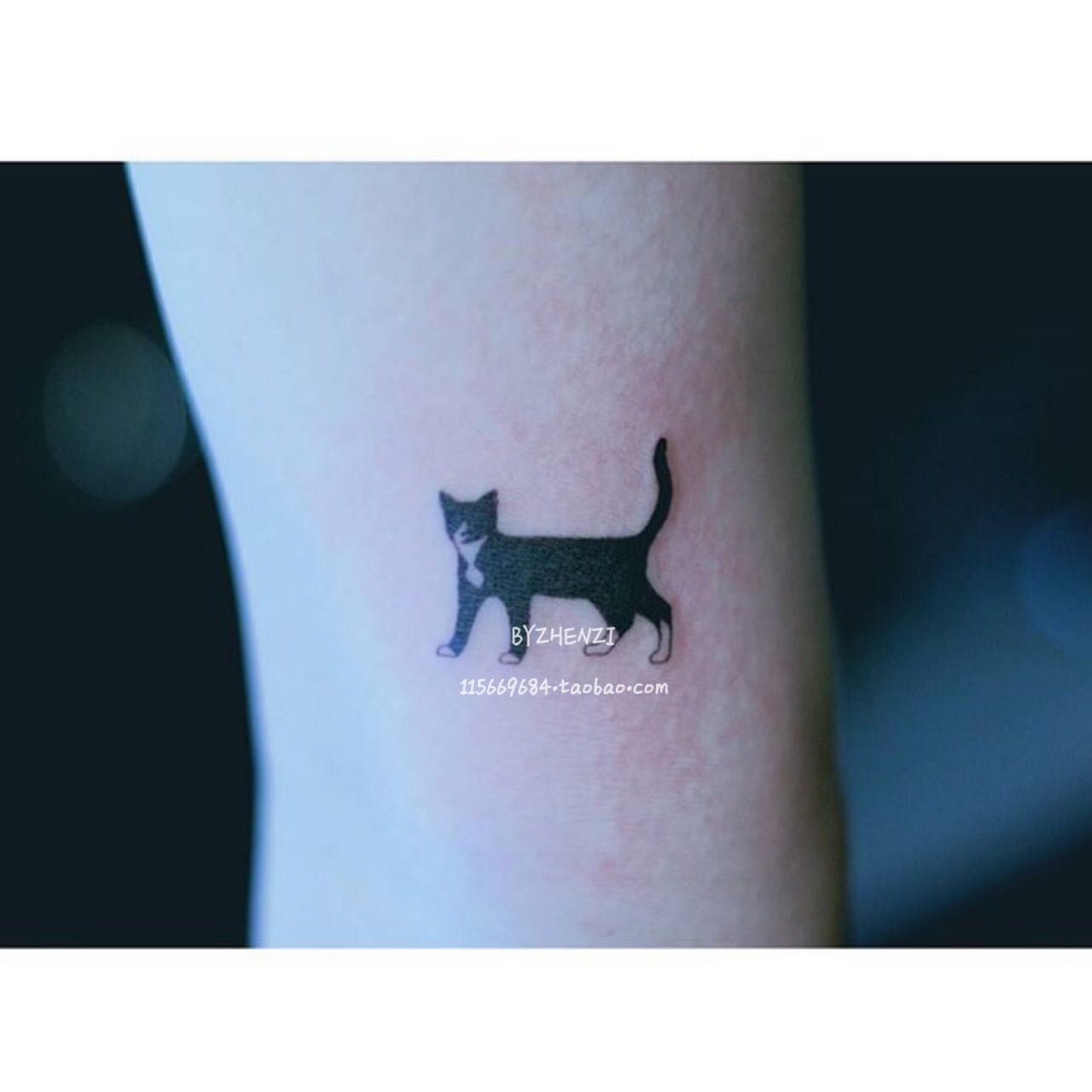 BYZHENZI Hazelnut Hand drawn Simplicity Diablo kitten lifelike Tattoo Tattoo stickerin the Makeup/Perfume/Beauty tools , Body painting category - from Buy2taobao.com to provide professional Taobao agent buy service