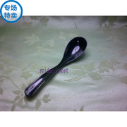 小汤勺塑料汤勺 日式面勺 塑料勺汤面勺 黑色勺子7008十个