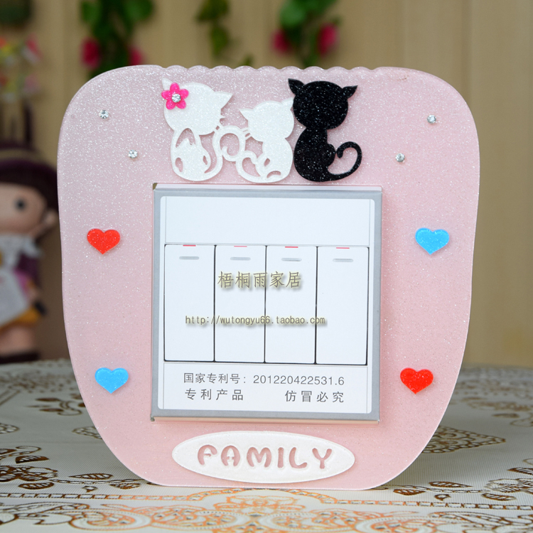 Acrylic Diamond crystal Switch Sticker Switch Cover Cartoon European style Socket stickers K01 Three cats Wall stickers smart coverin the Home Fabric , Dust protection cover , Switch Cover category - from Buy2taobao.com to provide professional Taobao agent buy service